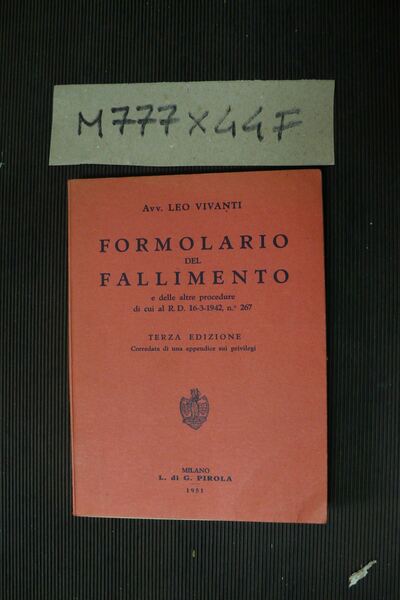 Formolario del fallimento e delle altre procedure (di cui al …