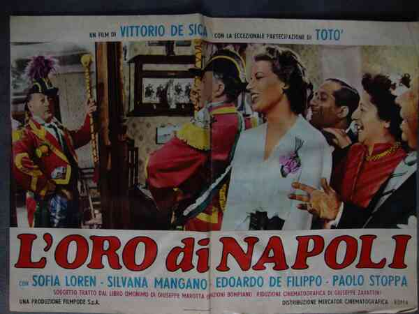 Vittorio De Sica (regista) Silvana Mangano e Totò in "L'oro …