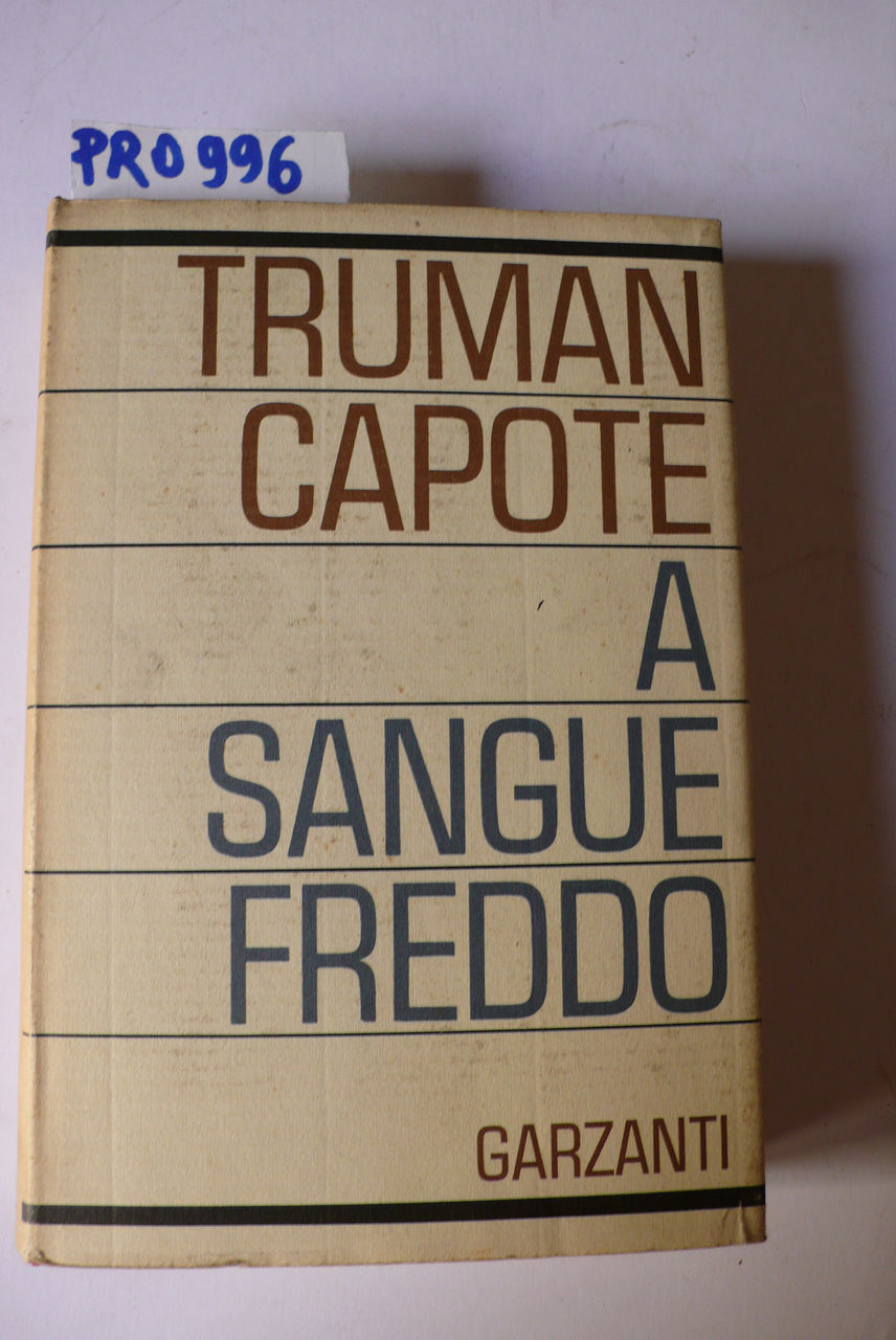 A sangue freddo, romanzo