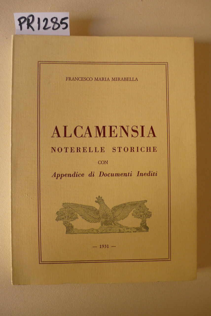 Alcamensia, noterelle storiche con appendice di documenti inediti