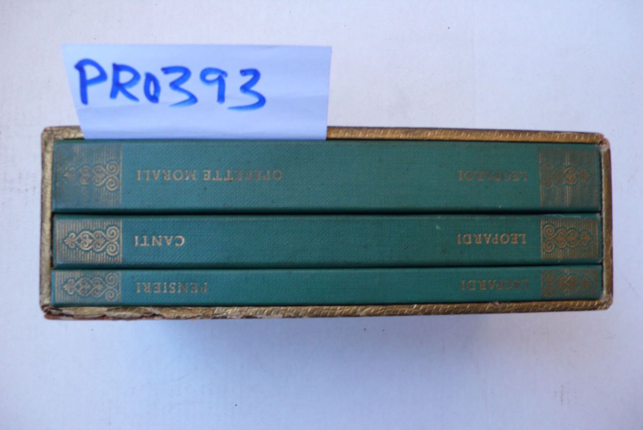 Canti, Pensieri, Operette morali