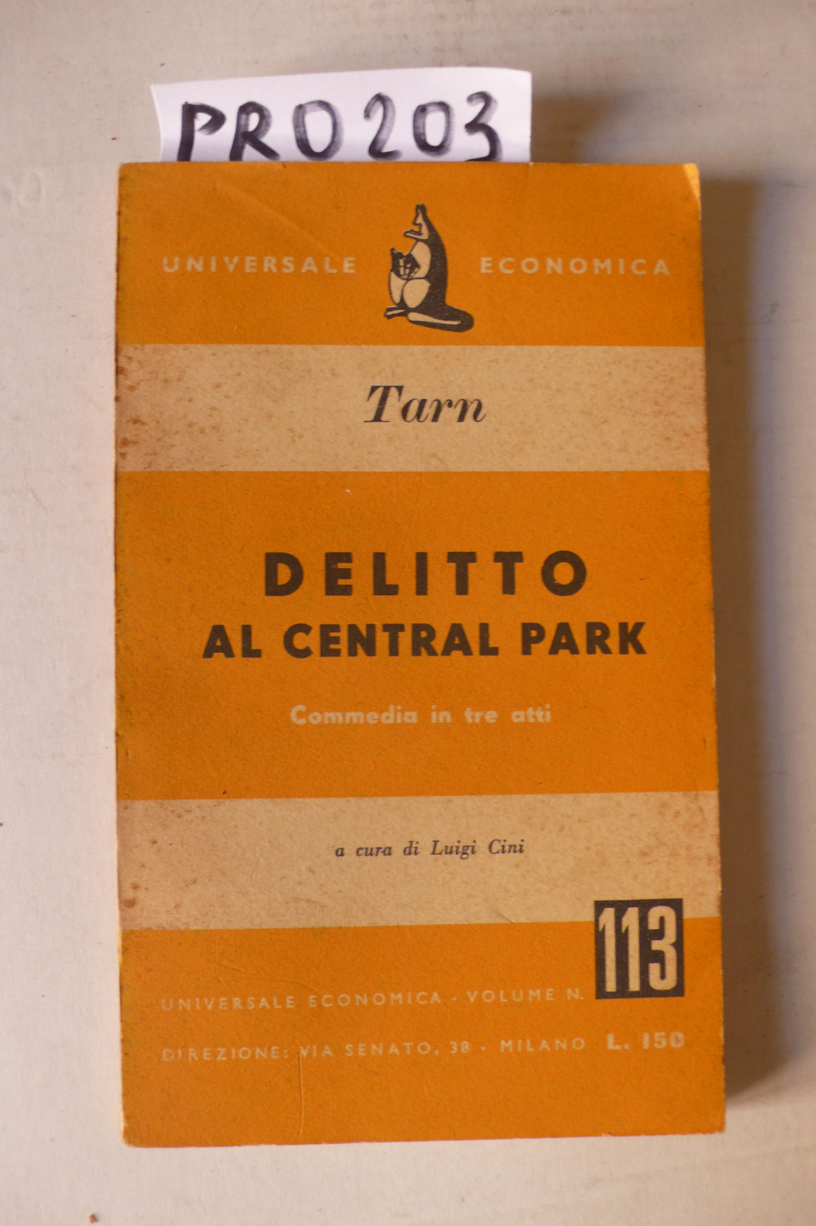Delitto al Central Park, commedia in tre atti