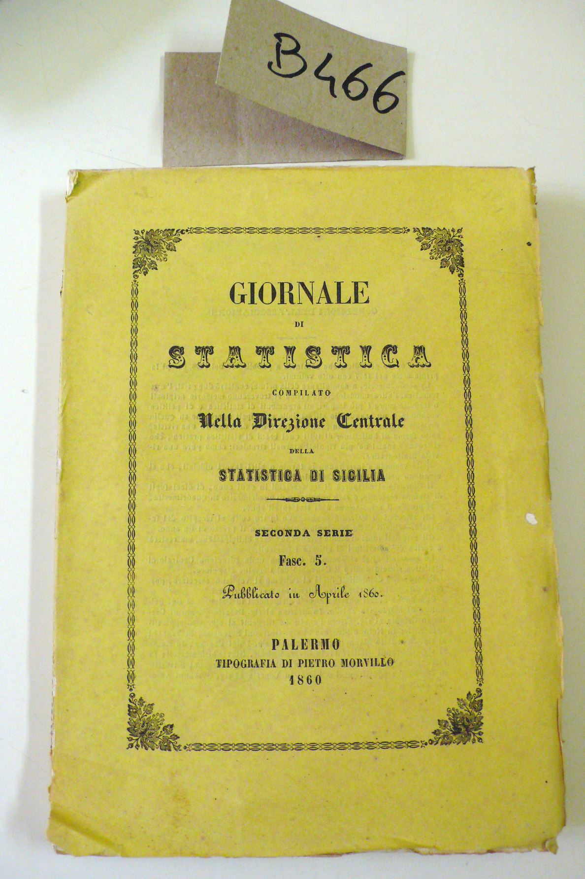 Giornale di Statistica (compilato nella Direzione Centrale della Statistica di …