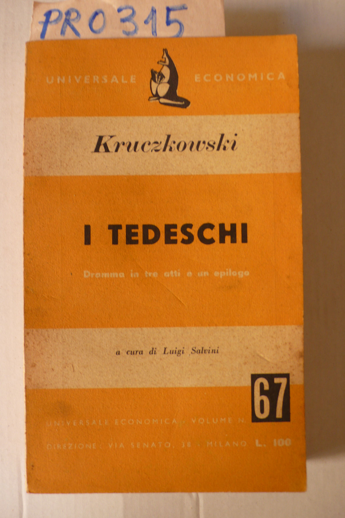 I Tedeschi, dramma in tre atti e un epilogo