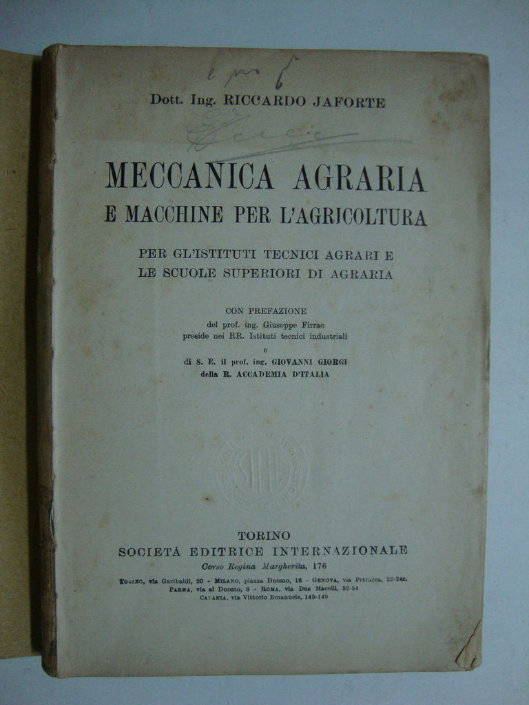 Meccanica agraria e macchine per l'agricoltura (per gli istituti tecnici …