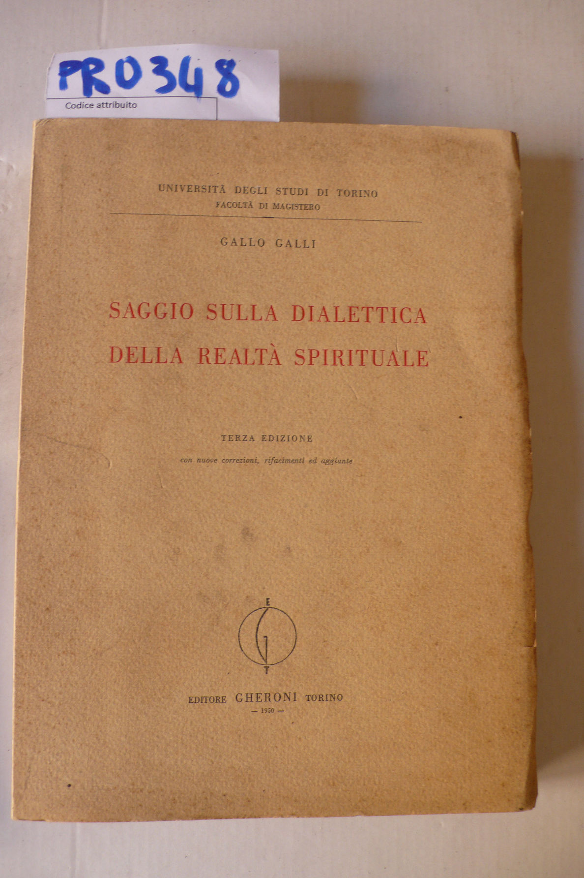 Saggio sulla dialettica della realtà spirituale