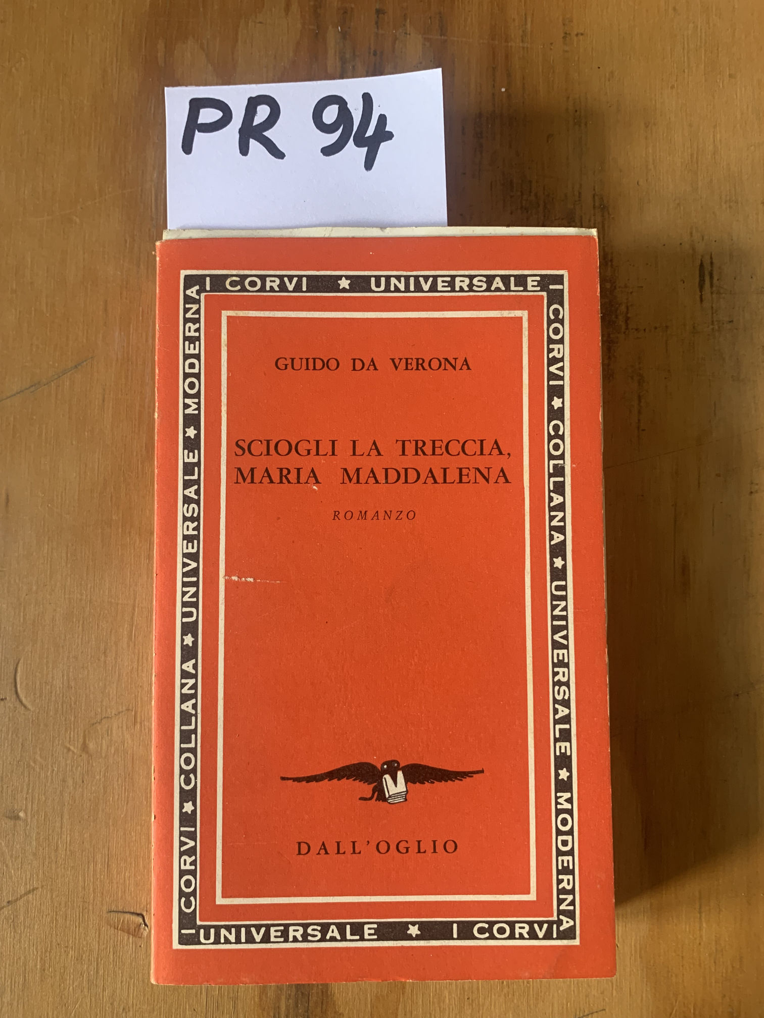 Sciogli la treccia, Maria Maddalena, romanzo