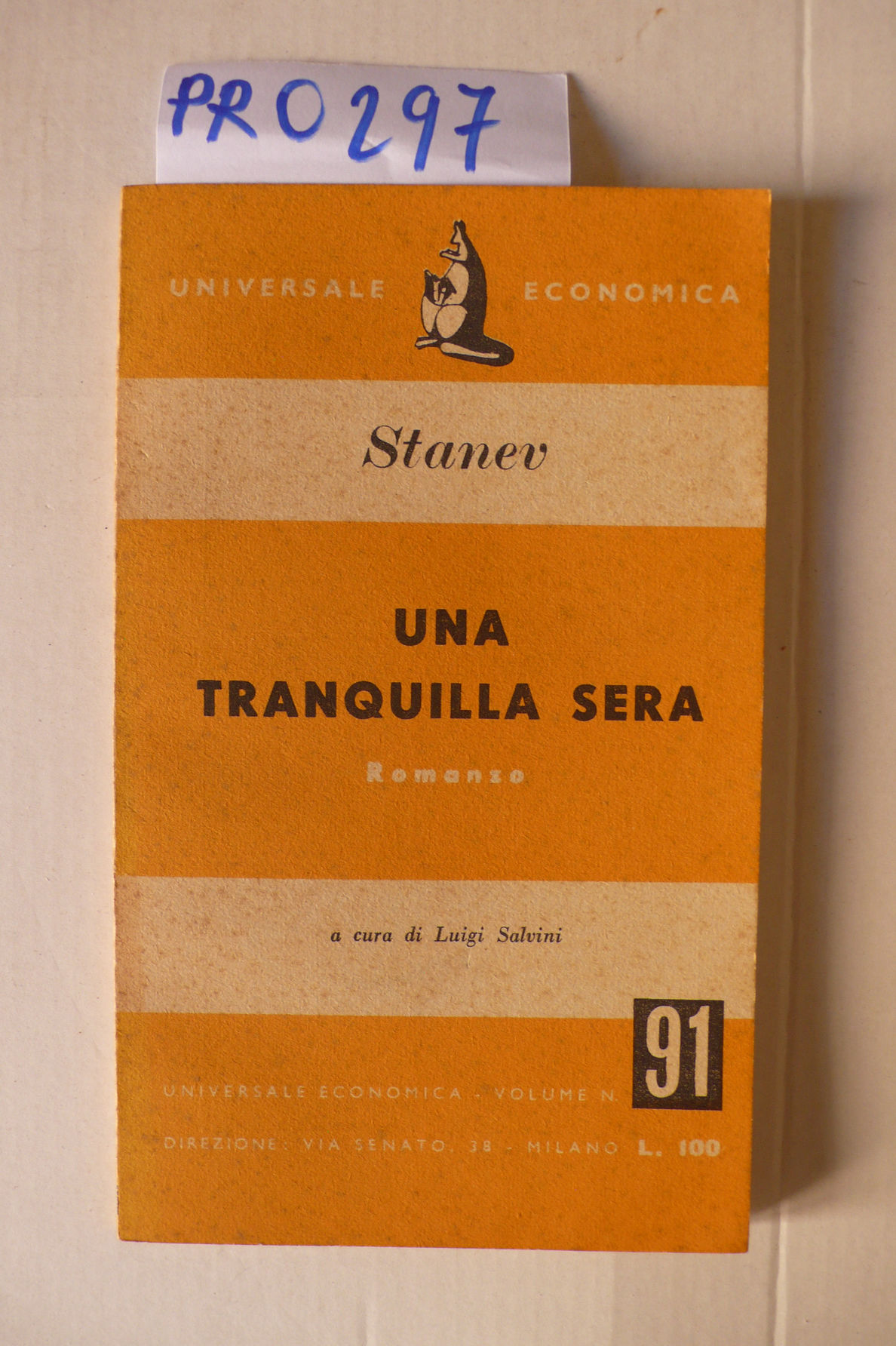 Una tranquilla sera,romanzo