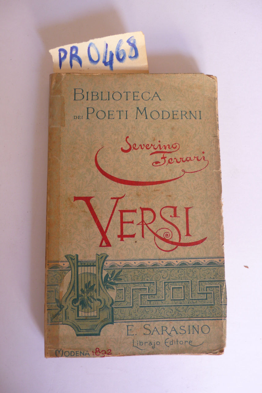 Versi raccolti ed ordinati