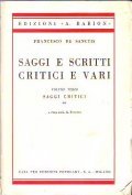 SAGGI E SCRITTI CRITICI E VARI - SAGGI CRITICI