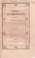 ORAZIONI QUARESIMALI DEL PROFESSORE ABATE GIUSEPPE BARBIERI