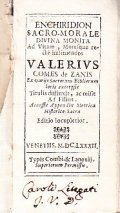 ENCHIRIDION SACRO MORALE DIVINA MONITA- EDITIO LOCUPLETIOR