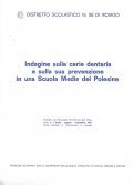 INDAGINE SULLA CARIE DENTARIA E SULLA PREVENZIONE IN UNA SCUOLA …