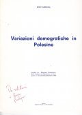 VARIAZIONI DEMOGRAFICHE IN POLESINE- ESTRATTO DA RASSEGNA ECONOMICA DEL POLESINE …