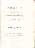 POESIE DELL'ABATE ANGIOLO BERLENDIS VICENTINO