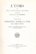 L'UOMO - VOLUM;E 1Â° SVILUPPO, FORMA E VITA DEL CORPO …
