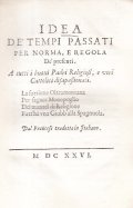 IDEA DE' TEMPI PASSATI PER NORMA, E REGOLA DE' PRESENTI. …