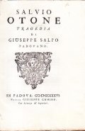SALVIO OTONE TRAGEDIA DI GIUSEPPE SALIO PADOVANO