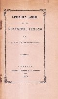 L'ISOLA DI S. LAZZARO ED IL MONASTERO ARMENO- DAL R.P. …