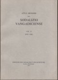 ATTI E MEMORIE DEL SODALIZIO VANGADICENSE VOL. II 1974 - …