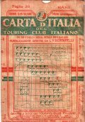 CARTA D'ITALIA DEL TOURING CLUB ITALIANO FOGLIO 38 BARI- IN …