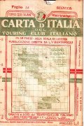 CARTA D'ITALIA DEL TOURING CLUB ITALIANO FOGLIO 54 SCIACCA- IN …
