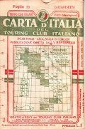 CARTA D'ITALIA DEL TOURING CLUB ITALIANO FOGLIO 55 CALTANISETTA- IN …
