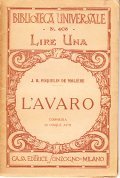 L' AVARO- COMMEDIA IN CINQUE ATTI