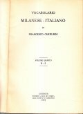 VOCABOLARIO MILANESE - ITALIANO- VOLUME QUARTO R - Z