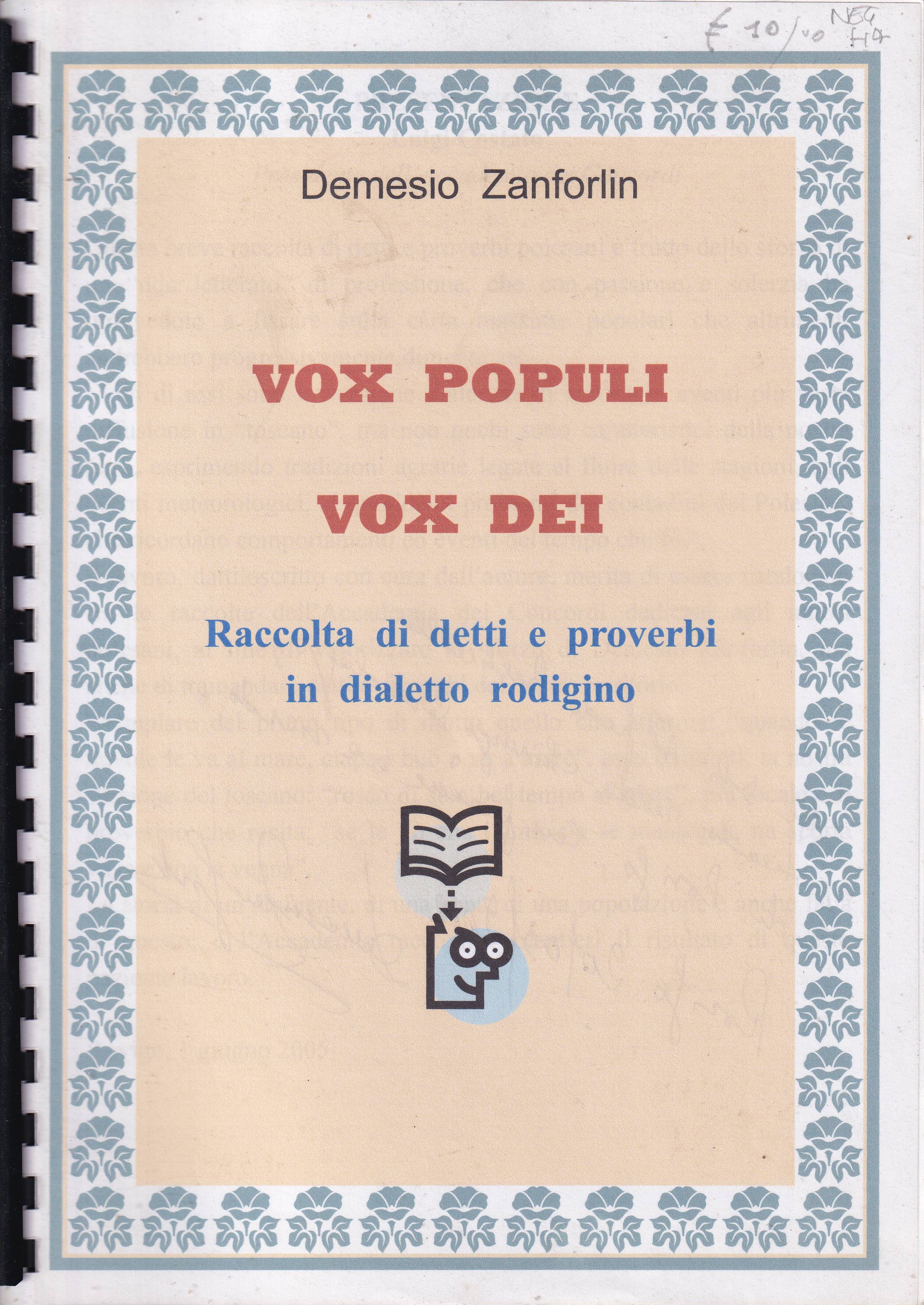VOX POPULI VOX DEI - RACCOLTA DI DETTI E PROVERBI …