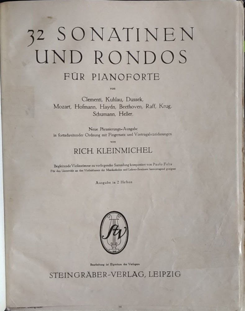 32 sonatinen und rondos fur pianoforte