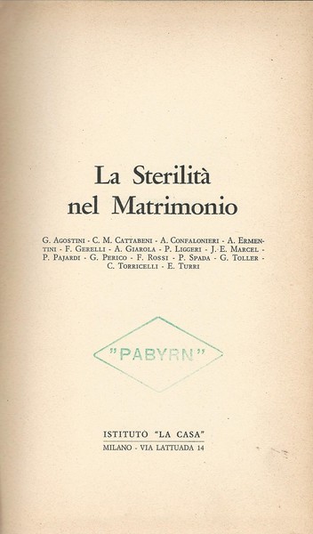 La sterilità nel matrimonio