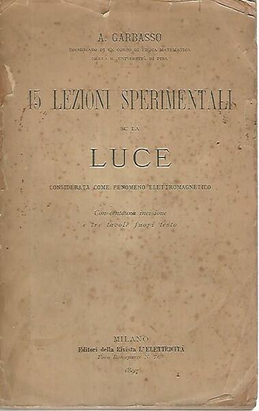 15 lezioni sperimentali su la luce