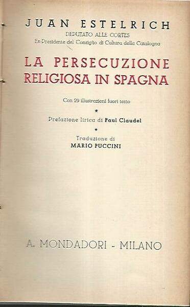 La persecuzione religiosa in Spagna