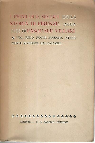 I primi due secoli della storia di Firenze