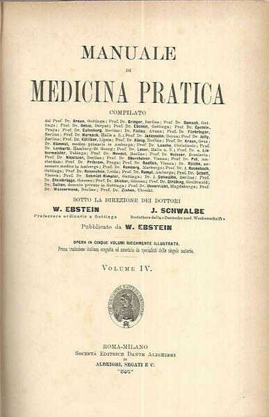 Manuale di medicina pratica. Volume IV