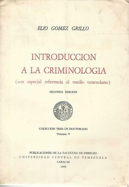 Intriduccion a la criminologia