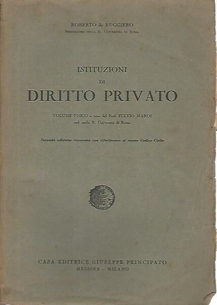 Istituzioni di diritto privato. Volume unico