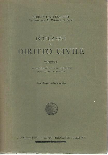 Istituzioni di diritto civile. Volumi 1-2