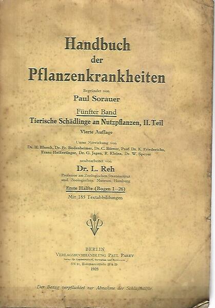 Handbuch der planzenkrankheiten