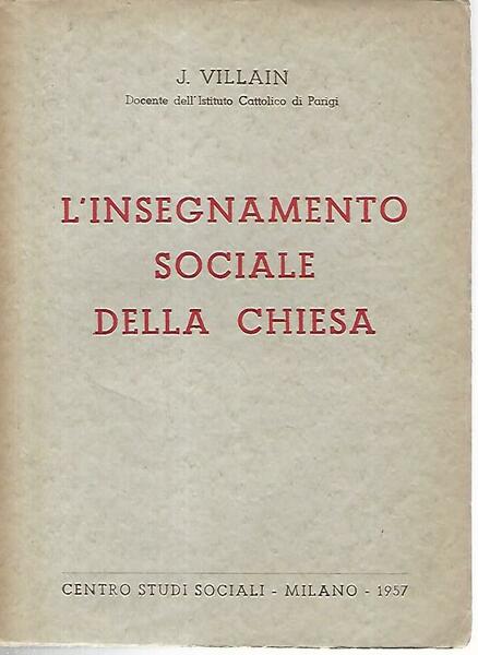 L'insegna sociale della chiesa