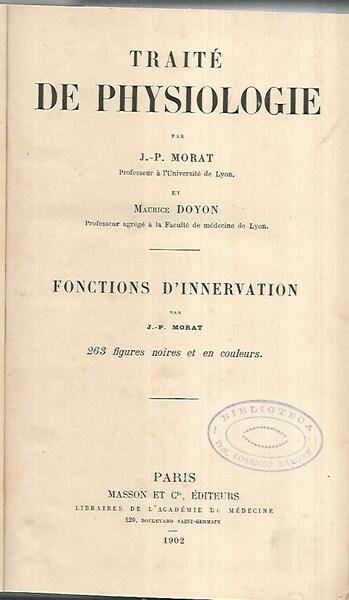 Traitè de physiologie