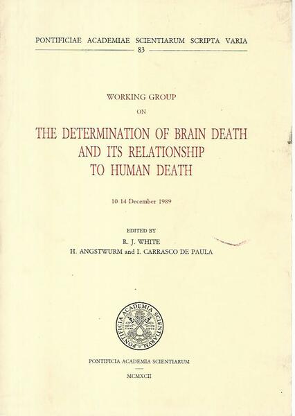 Working group on the determination of brain death and its …