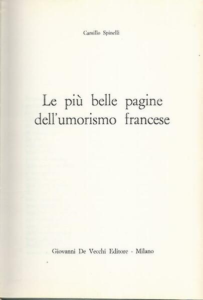 Le più belle pagine dell'umorismo francese