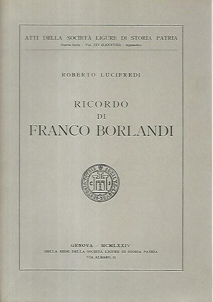 Ricordo di Franco Borlandi