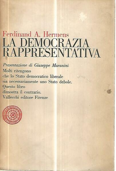 La democrazia rappresentativa