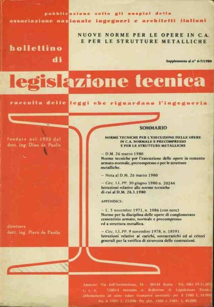 Bollettino di legislazione tecnica 1980