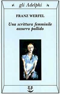 Una scrittura femminile azzurro pallido