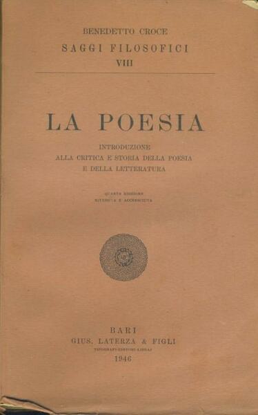 La poesia. Introduzione alla critica e storia della poesia e …