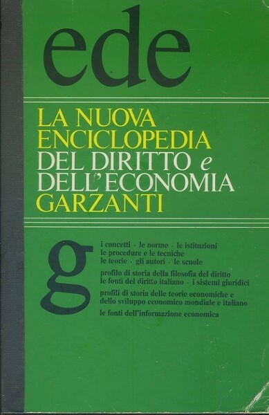 La nuova enciclopedia del diritto e dell'economia Garzanti